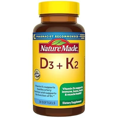 Nature Made Vitamin D3 + K2 Softgels