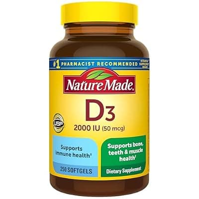 Nature Made Vitamin D3 2000 IU Softgels