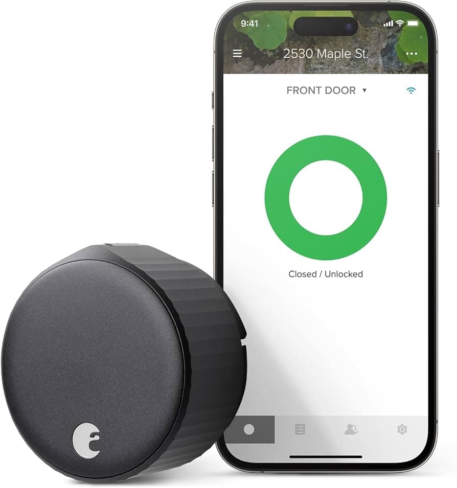 August Home, Matte Black Wi-Fi Connected Smart Keyless by August