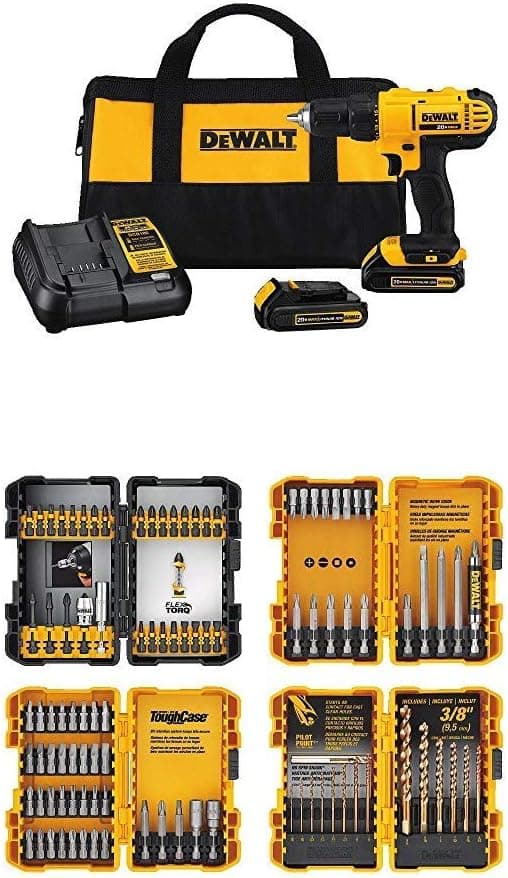 DEWALT DEWALT 20V MAX* Cordless Drill/Driver Kit with Screwdriver/Drill Bit Set