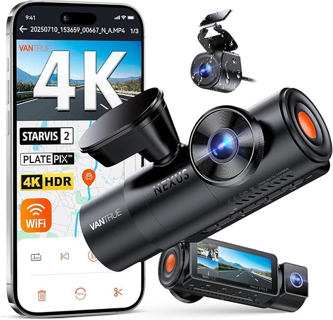 Vantrue N4 Pro S 4K 3 Channel Dash Cam w/Triple STARVIS 2,