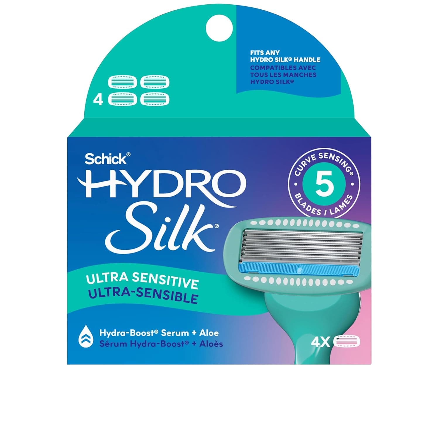 Schick Hydro Silk Sensitive Razor Blade Refills 6 Count by Schick