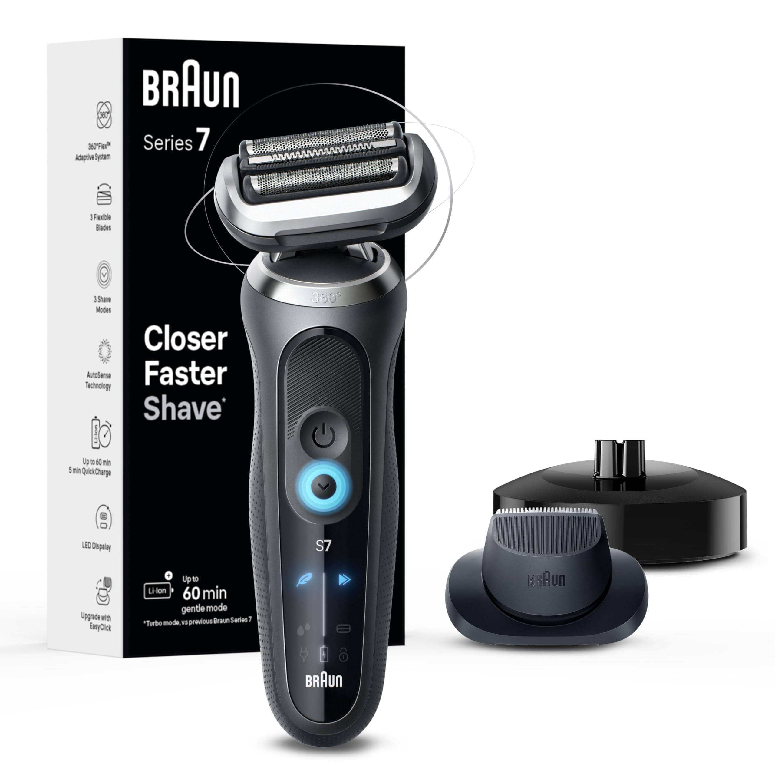 Braun Electric Shaver for Men, Series 7 7127cs, Wet & Dry by Braun