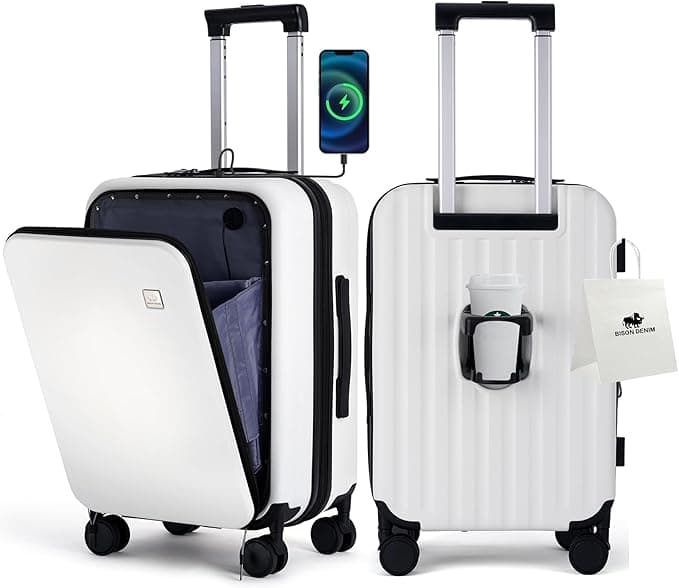 BISON DENIM 20 Inch Carry On Luggage, PC Lightweight