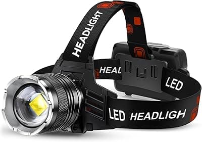 AKNEAR LED Rechargeable Headlamp 99000 High Lumens, 95