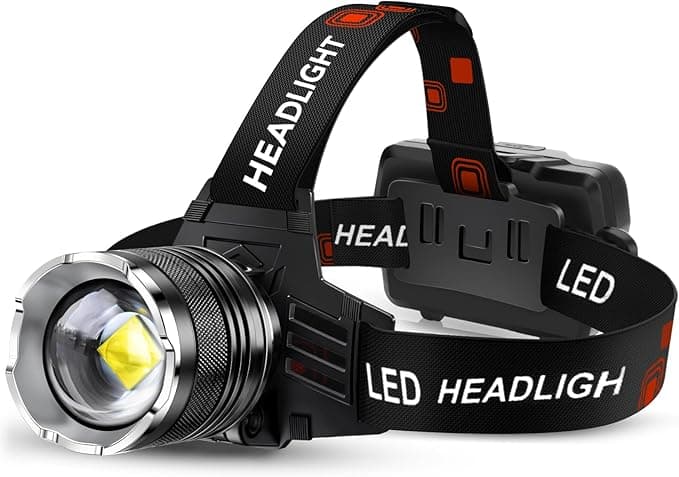 AKNEAR LED Rechargeable Headlamp 99000 High Lumens, 95