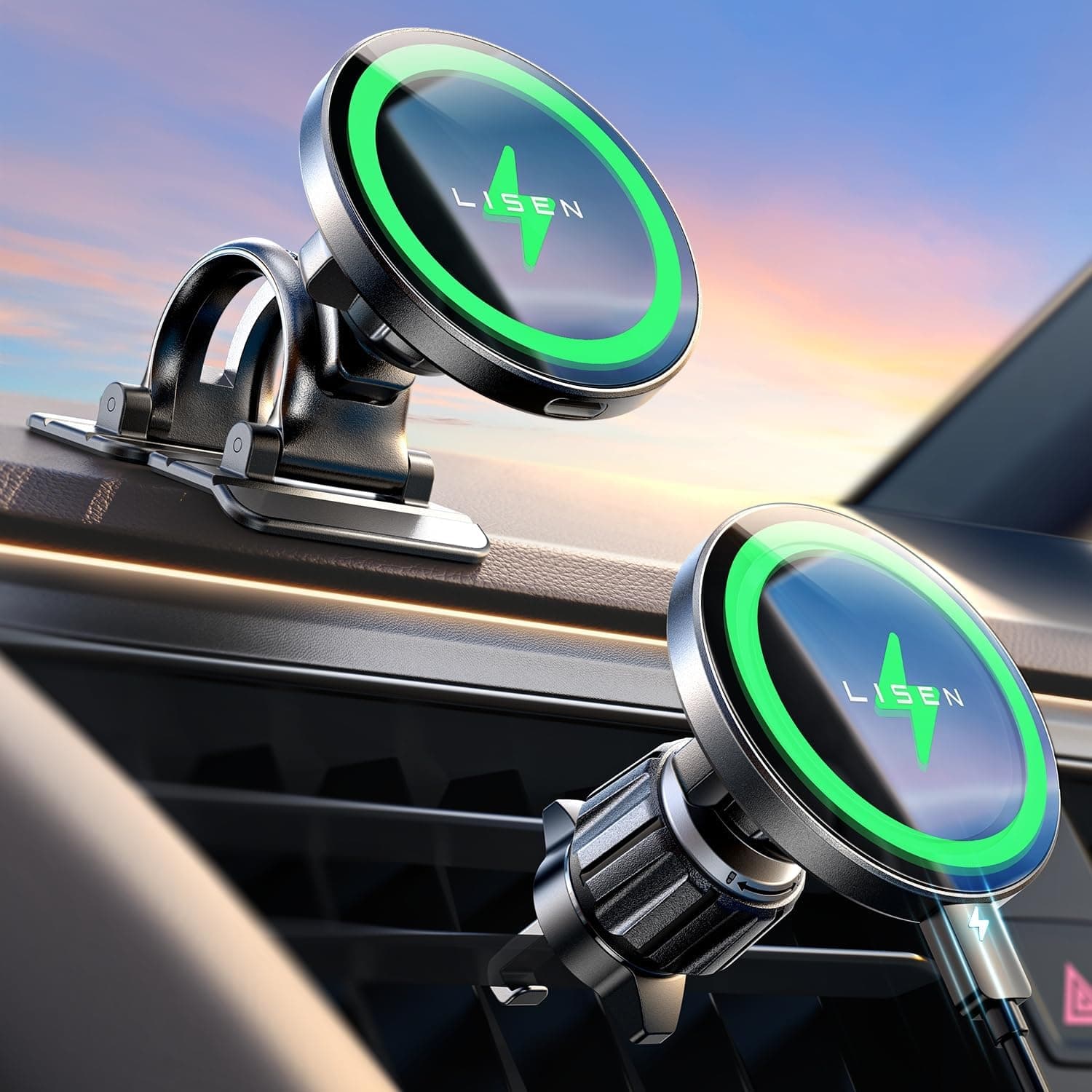 LISEN LISEN 15W MagSafe Car Mount Charger
