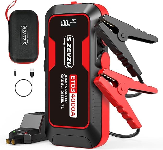S ZEVZO ET03 Car Jump Starter 4000A Jump Starter Battery