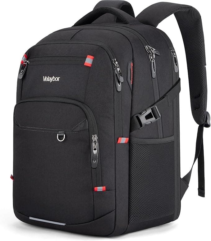 40L Expandable Laptop Backpack, Anti-thief Travel Backpack,