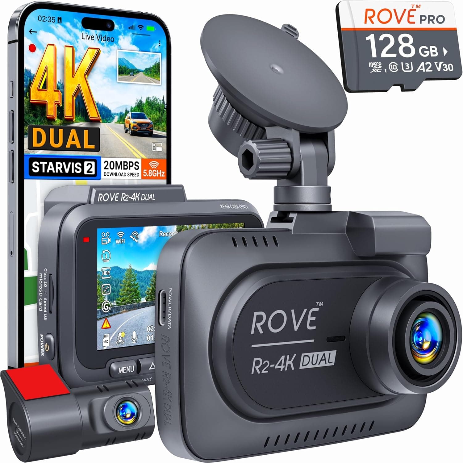 Rove Rove R2-4K Dual Dash Cam