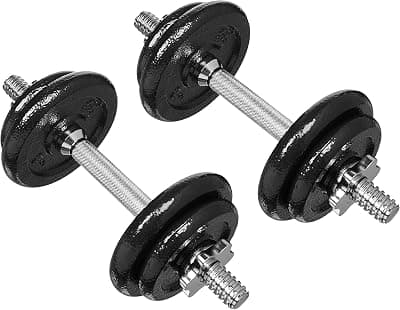 Amazon Basics Adjustable Dumbbell Set with Storage Case, 38 by Amazon Basics