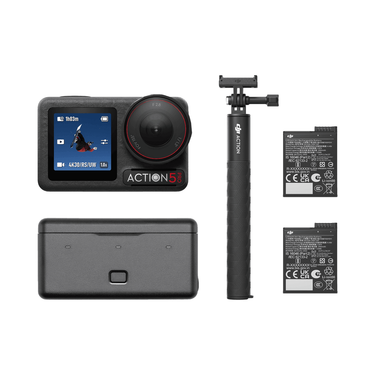 DJI Osmo Action 5 Pro Adventure Combo, with 64GB microSDXC