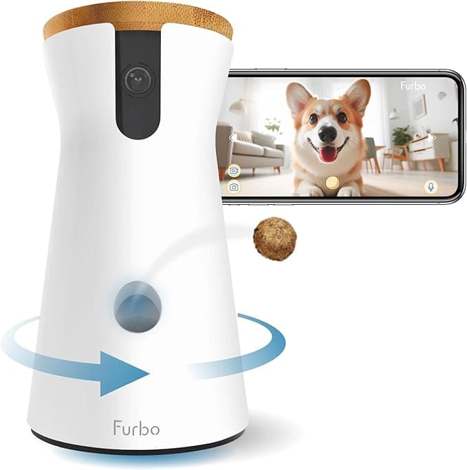 Furbo 360° Dog Camera: Pet Security Cam w/Barking Alerts,
