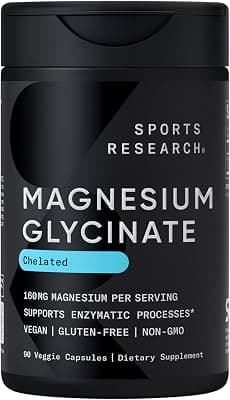 Sports Research Magnesium Glycinate 160mg, 90 Veggie