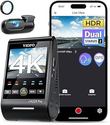 VIOFO A229 Pro 4K HDR Dash Cam Front and Rear