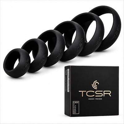 TCSR 6 Different Size Silicone Cock Rings by TCSR