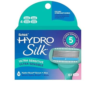 Schick Hydro Silk Sensitive Razor Blade Refills 6 Count